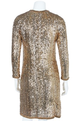 Lot 90 - A Felisa-Jose Luis couture embellished silk-crêpe cocktail dress, late 1960s