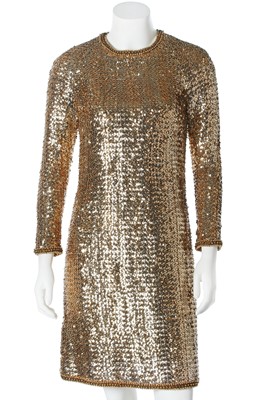 Lot 90 - A Felisa-Jose Luis couture embellished silk-crêpe cocktail dress, late 1960s