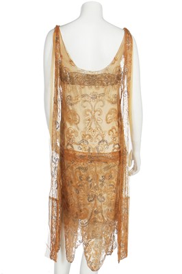 Lot 60 - A Callot Soeurs tangerine tulle flapper dress, circa 1925