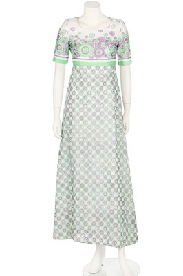 Lot 95 - A rare and early Ossie Clark printed cotton dress, 1965