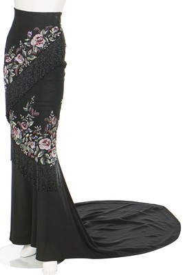 Lot 223 - A Givenchy haute couture by Alexander McQueen beaded evening skirt, Autumn-Winter 1998