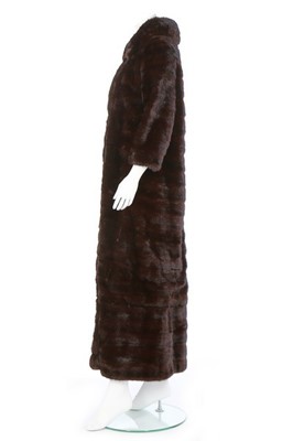 Lot 15 - A fine GLMA dark brown mink coat with...