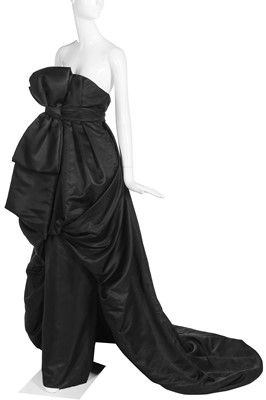 Lot 247 - A Christian Dior by John Galliano black silk faille evening gown, Autumn-Winter 2008