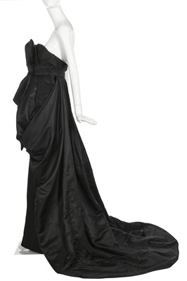 Lot 247 - A Christian Dior by John Galliano black silk faille evening gown, Autumn-Winter 2008