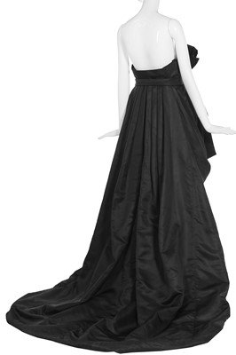 Lot 247 - A Christian Dior by John Galliano black silk faille evening gown, Autumn-Winter 2008