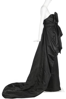 Lot 247 - A Christian Dior by John Galliano black silk faille evening gown, Autumn-Winter 2008