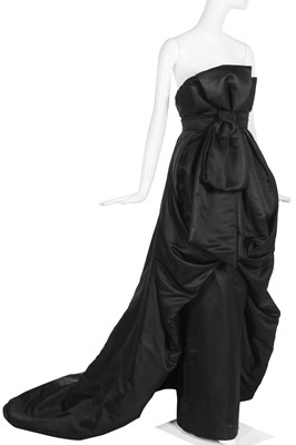 Lot 247 - A Christian Dior by John Galliano black silk faille evening gown, Autumn-Winter 2008