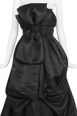 Lot 247 - A Christian Dior by John Galliano black silk faille evening gown, Autumn-Winter 2008