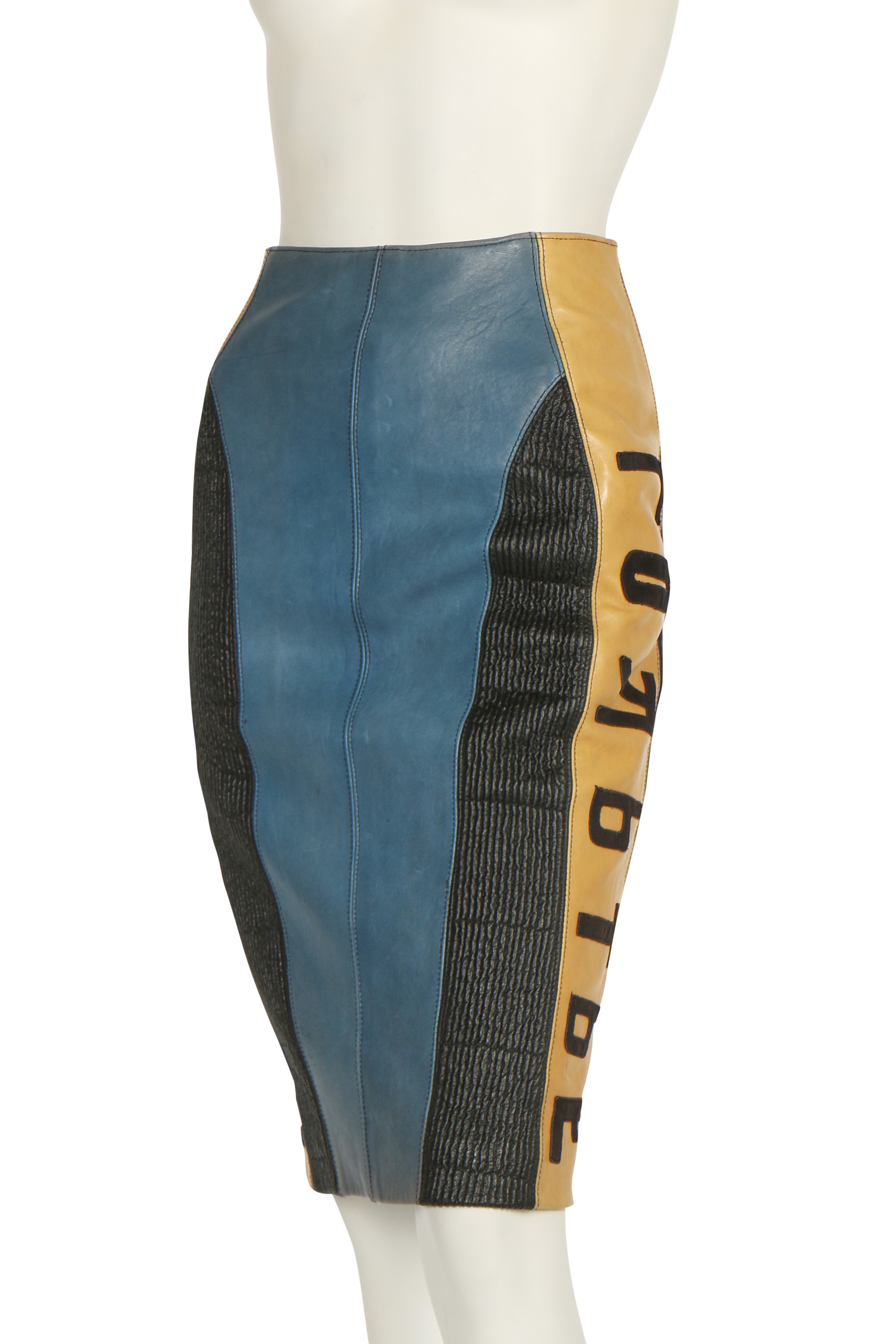 Lot 150 - A Jean Paul Gaultier leather pencil skirt,
