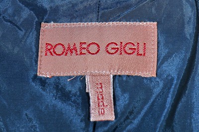 Lot 200 - A Romeo Gigli midnight-blue velvet coat, Autumn-Winter 1994-95