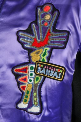 Lot 182 - A rare Kansai Yamamoto purple satin bomber jacket, 1980s