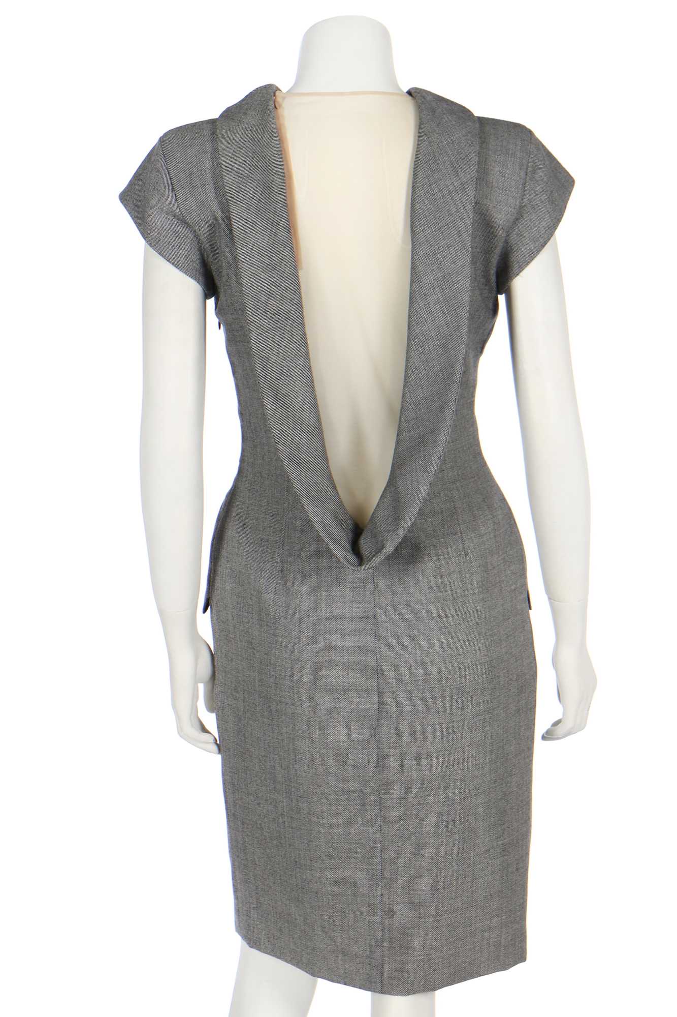 Lot 222 - An Alexander McQueen grey wool dress, 'Untitled' collection, Spring-Summer 1998