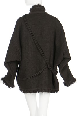 Lot 179 - An Issey Miyake 'mushiro' cotton/wool jacket, Autumn-Winter 1984