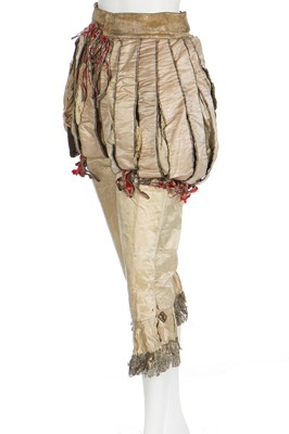 Lot 52 - Diaghilev's Ballets Russes ivory satin breeches for 'The Sleeping Princess', 1920s