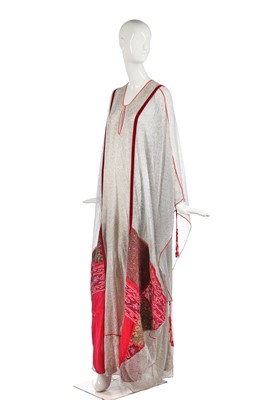 Lot 315 - A Thea Porter couture printed chiffon abaya, 1970s