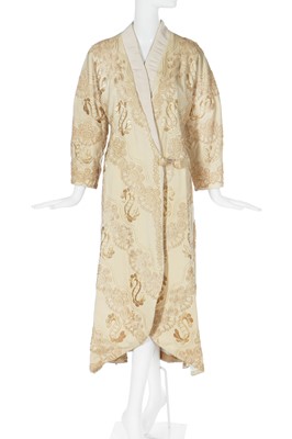 Lot 49 - A Stern Brothers ivory wool coat, 1910s