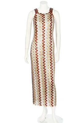 Lot 99 - A rare Paco Rabanne couture evening gown, Spring-Summer 1969