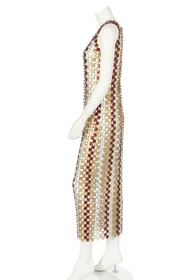 Lot 99 - A rare Paco Rabanne couture evening gown, Spring-Summer 1969