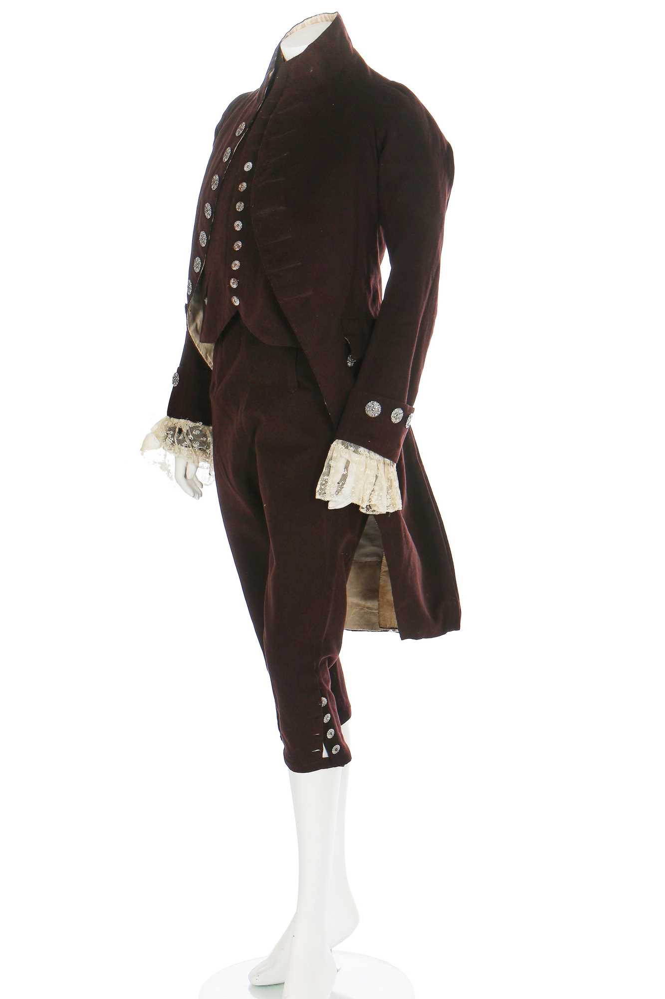 Lot 36 - A gentleman's dark brown wool court livery, circa 1800