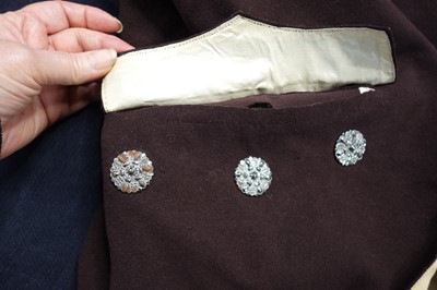 Lot 36 - A gentleman's dark brown wool court livery, circa 1800