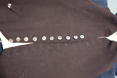 Lot 36 - A gentleman's dark brown wool court livery, circa 1800