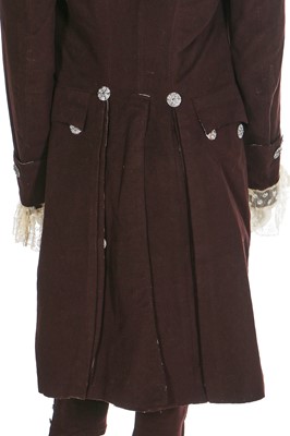 Lot 36 - A gentleman's dark brown wool court livery, circa 1800