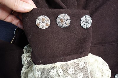 Lot 36 - A gentleman's dark brown wool court livery, circa 1800