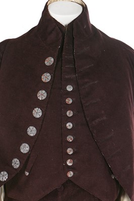 Lot 36 - A gentleman's dark brown wool court livery, circa 1800