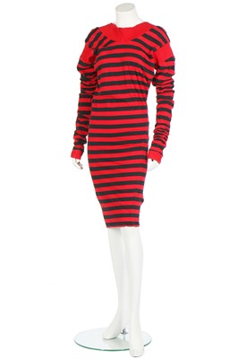 Lot 153 - A BodyMap striped cotton dress, probably 'Cat in the Hat...', Autumn-Winter 1984