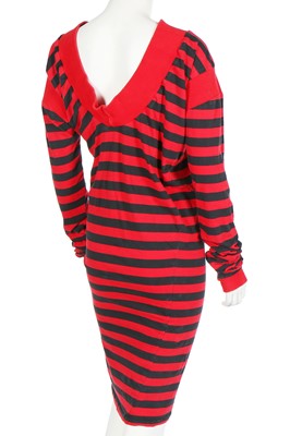 Lot 153 - A BodyMap striped cotton dress, probably 'Cat in the Hat...', Autumn-Winter 1984