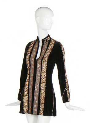 Lot 137 - A Thea Porter black velvet 'Chazara' jacket, 1975
