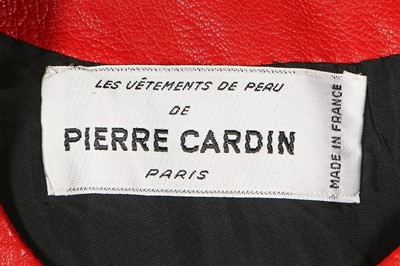 Lot 101 - A Pierre Cardin black lambskin leather tabard, circa 1969
