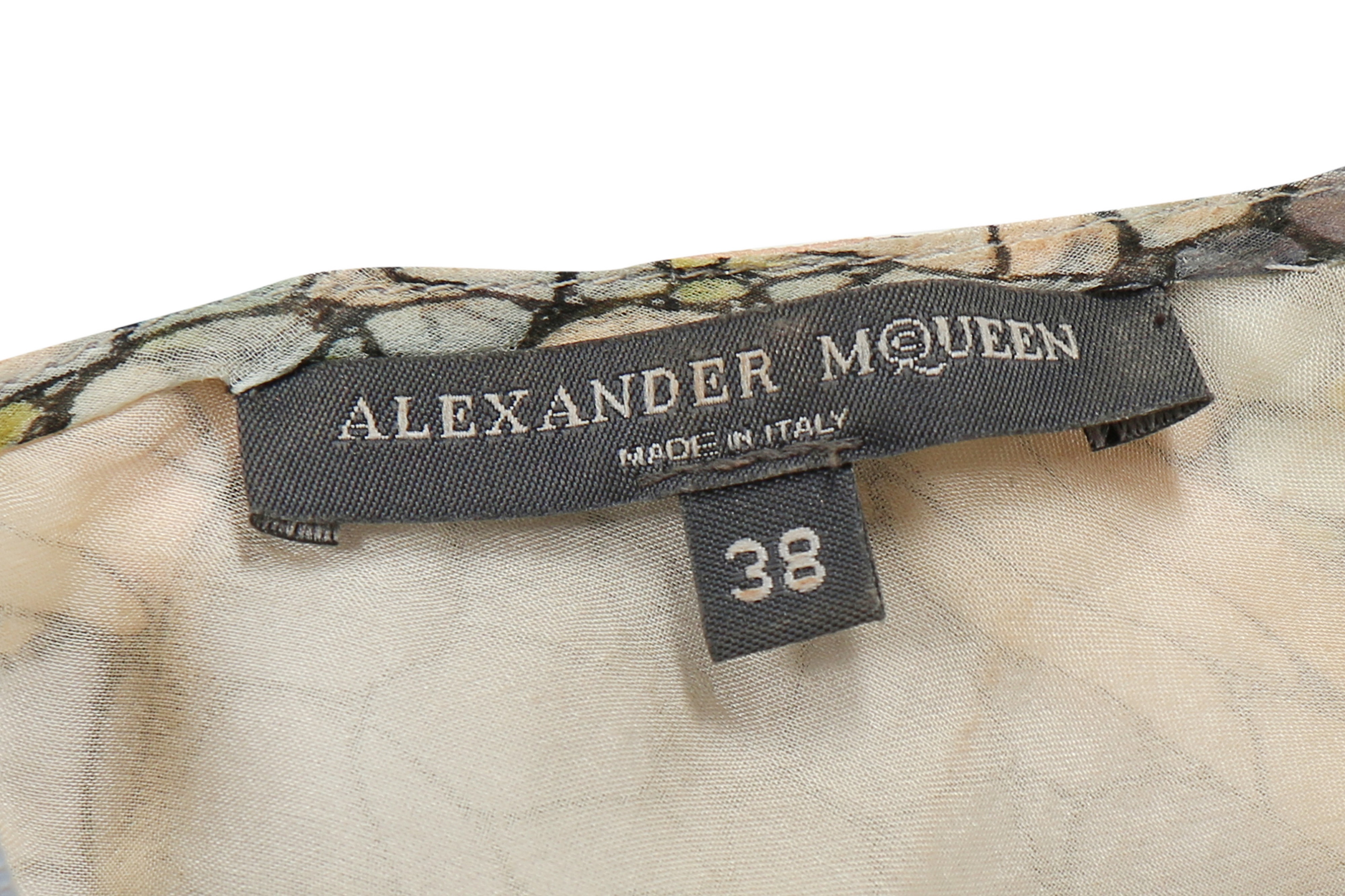 大幅お値下げ ALEXANDER MCQUEEN オフショルダー・シフォンドレス www