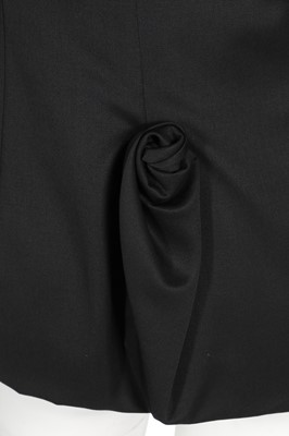 Lot 168 - A John Galliano black wool gabardine jacket, 'The Rose' collection, Autumn/Winter 1987-88