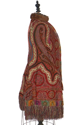 Lot 46 - A kashmir embroidered visite, probably French, circa 1885.