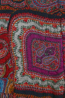Lot 46 - A kashmir embroidered visite, probably French, circa 1885.
