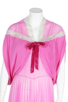 Lot 288 - A Norman Hartnell for Jean Radford 'Du Barry' pink Terylene lingerie set, 1957