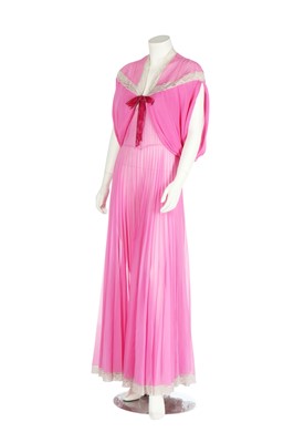 Lot 288 - A Norman Hartnell for Jean Radford 'Du Barry' pink Terylene lingerie set, 1957