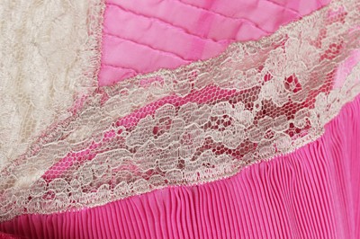 Lot 288 - A Norman Hartnell for Jean Radford 'Du Barry' pink Terylene lingerie set, 1957