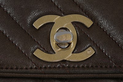Lot 7 - A Chanel quilted lambskin leather handbag, 1980s