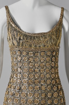 Lot 218 - A fine Chanel couture by Karl Lagerfeld gold embroidered 'leopard' dress, Spring-Summer 1996