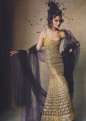 Lot 218 - A fine Chanel couture by Karl Lagerfeld gold embroidered 'leopard' dress, Spring-Summer 1996
