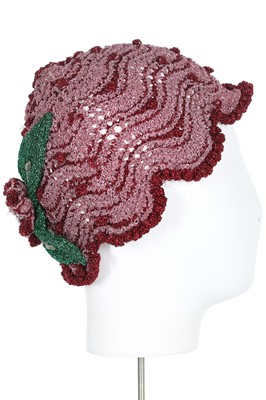Lot 206 - A Vivienne Westwood knitted lurex hat, 'On Liberty' collection, Autumn-Winter 1994-95