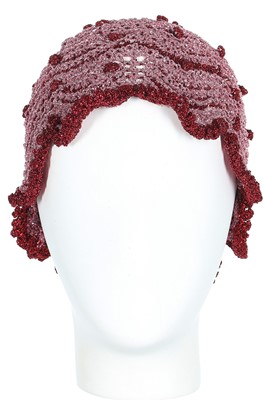 Lot 206 - A Vivienne Westwood knitted lurex hat, 'On Liberty' collection, Autumn-Winter 1994-95