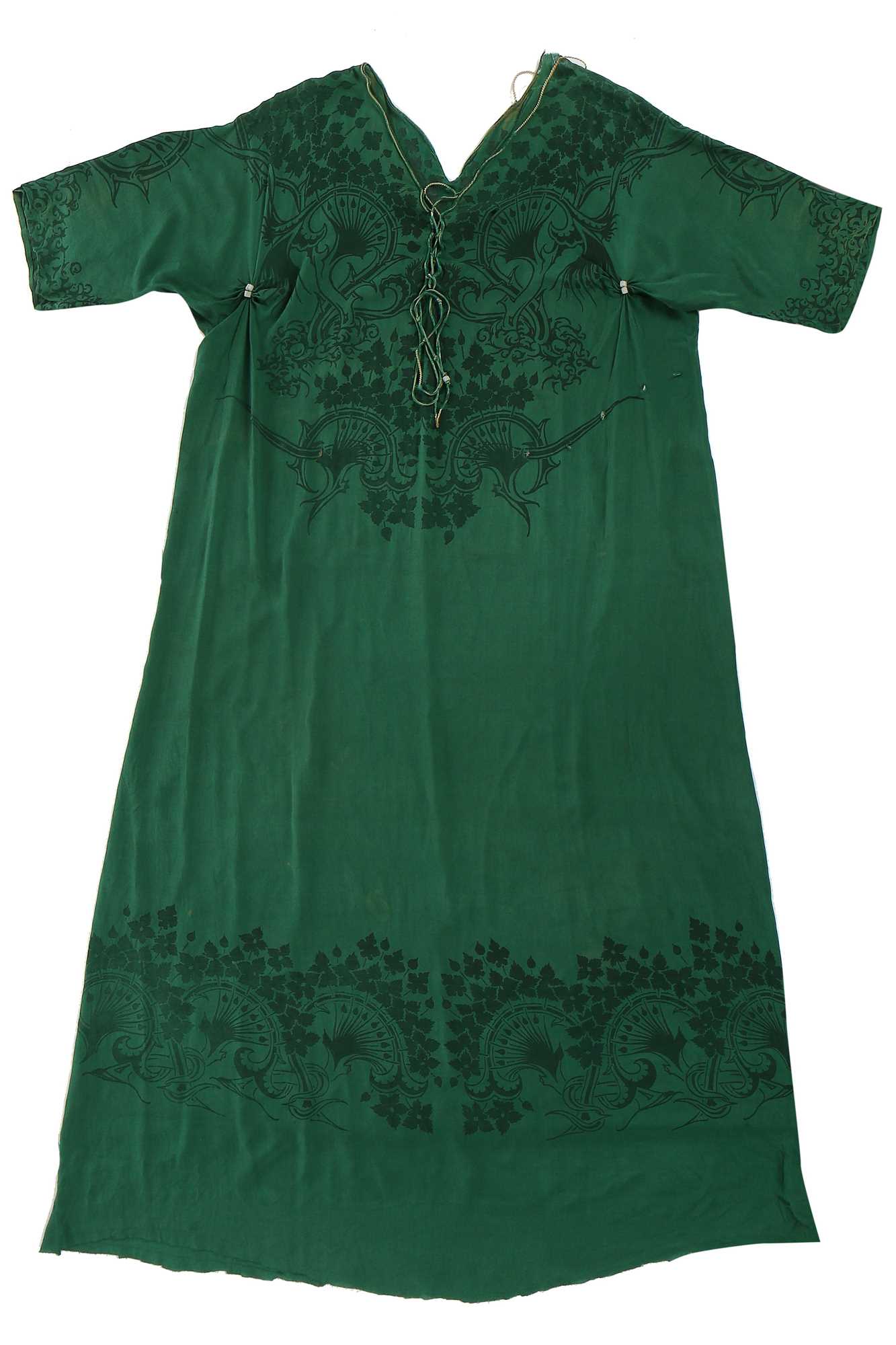 Lot 59 - A Mariano Fortuny stencilled silk dress, 1920s-30s