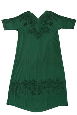 Lot 59 - A Mariano Fortuny stencilled silk dress, 1920s-30s