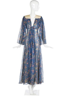Lot 129 - An Ossie Clark/Celia Birtwell printed chiffon dress, 1970s