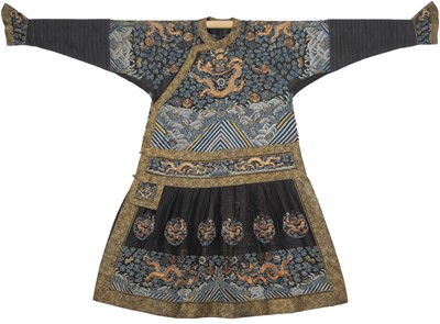 Lot 264 - An embroidered summer formal robe or Chaofu, Chinese, 19th century
