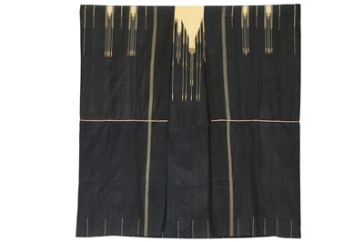 Lot 445 - A black and gold woven Aba robe, Syrian, 1920-30