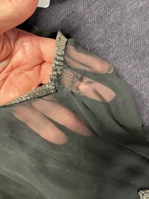 Lot 61 - A beaded black chiffon flapper dress, circa 1926